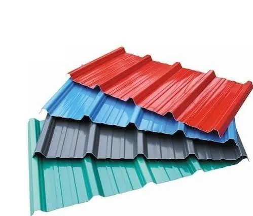 IBR roofing sheets in red, blue, grey and green
