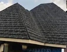 Black stone-look Euro tile roof