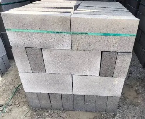 Stacked concrete blocks at the yard